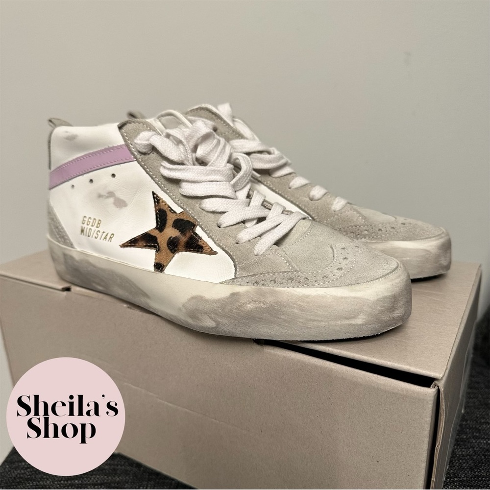 NIB Golden Goose Deluxe Brand GGDB Mid Star Classic Sneakers Size 37